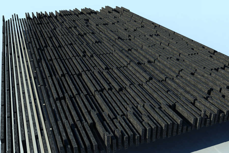 3D render brick