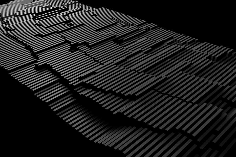 3D render brick strips
