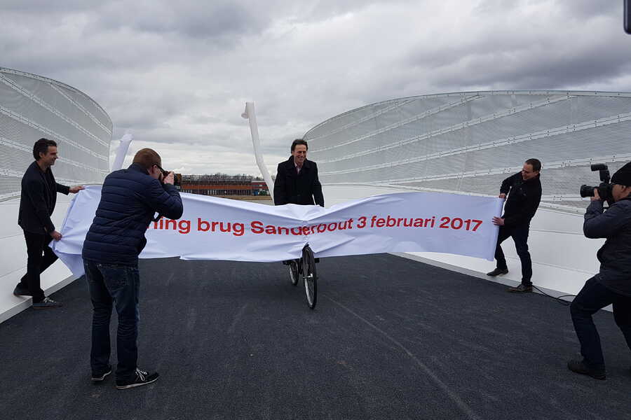 Opening fietsbrug Sittard-Geleen