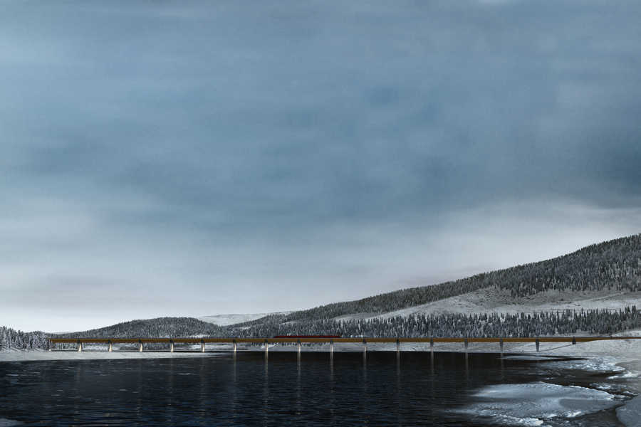 Tangenvika spoorbrug, Noorwegen